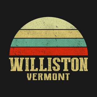 WILLISTON VERMONT Vintage Retro Sunset T-Shirt