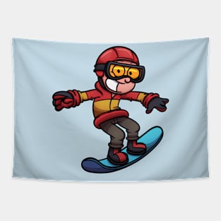 Snowboarding Boy Tapestry