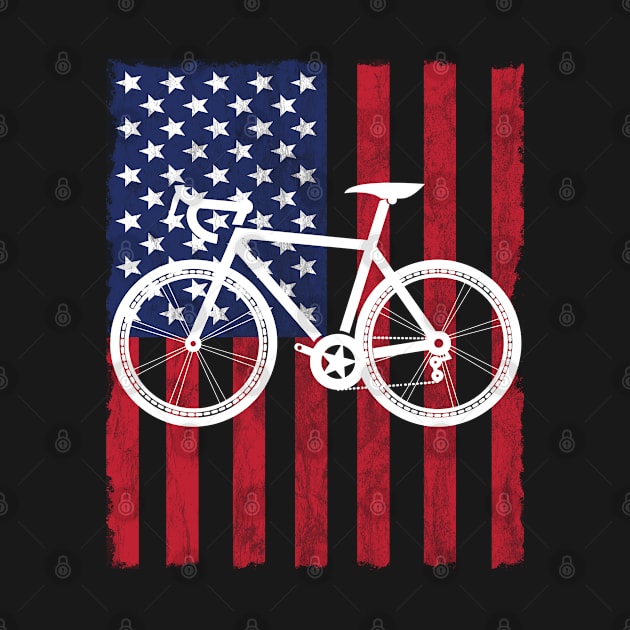 Cyclist - Cycling USA Flag by Kudostees