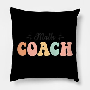 Groovy Math Coach Math Teacher Back To School Matching Group Pillow