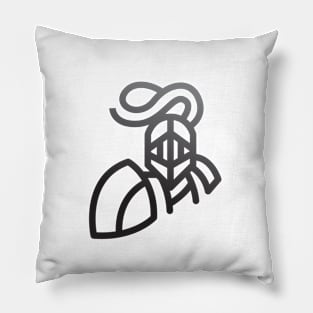 simple monoline knight Pillow