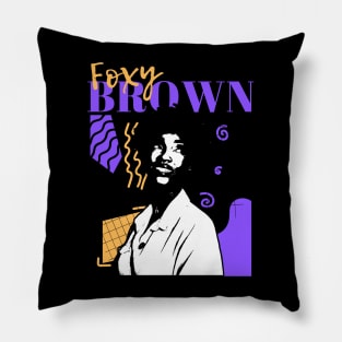 Foxy brown retro style Pillow