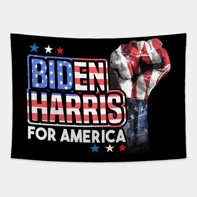 Biden Harris For America Fist Tapestry by dnlribeiro88