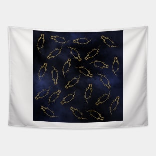Curious Rats Neck Gator Rodent Rat Pattern Blue Tapestry