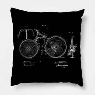 Bicycle Vintage Patent Drawing Pillow