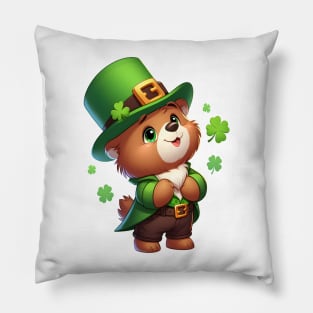 Cute Irish Leprechaun Bear Kawaii Pillow