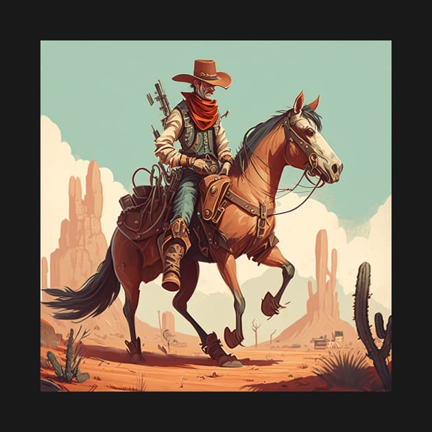 Colourful Illustration of Cowboy Kerm by KOTYA