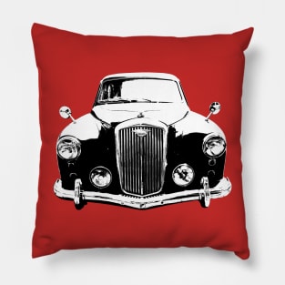 Wolseley 4/44 1950s British classic car monoblock black/white Pillow