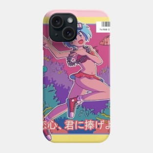 Vaporwave aesthhetic anime girl summer Phone Case