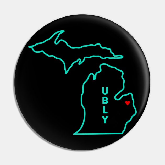 Ubly MI Pin by TorrezvilleTees