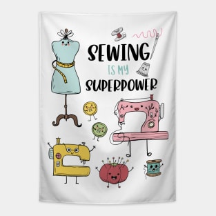 Sewing Is My Superpower Tapestry