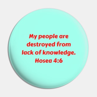 Bible Verse Hosea 4:6 Pin