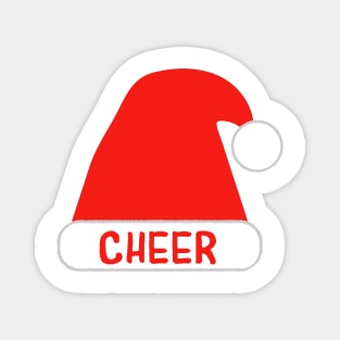 Cheer Santa's Hat Magnet