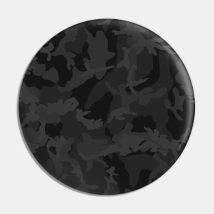 Midnight Dark Camouflage Camo Pattern Gift Pin