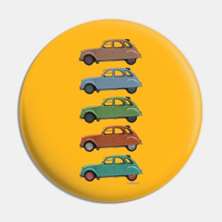 Five 2cv's Pin