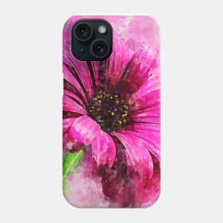 Gorgeous Pink Daisy- Loose Watercolor Phone Case