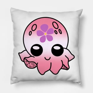 Sapphic Pride Octopus -sy Gradient Flag Pillow