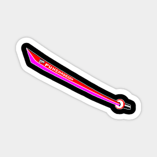 Katana with Blank Text, v. Code Red Magenta Magnet