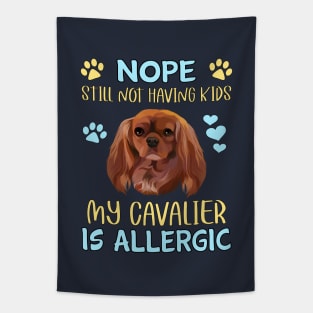 Nope.  Still Not Having Kids My Cavalier is Allergic, Ruby Tapestry