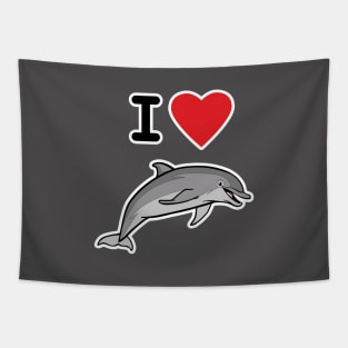 I Love Bottlenose Dolphins Tapestry