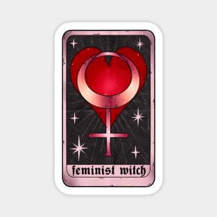 feminist witch tarot card Magnet