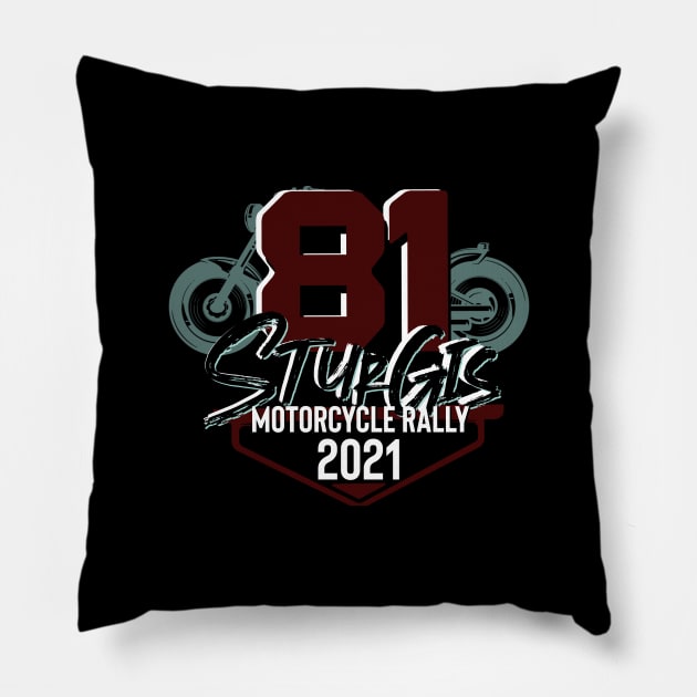 81st Sturgis South Dakota motorcycle rally Pillow by PincGeneral