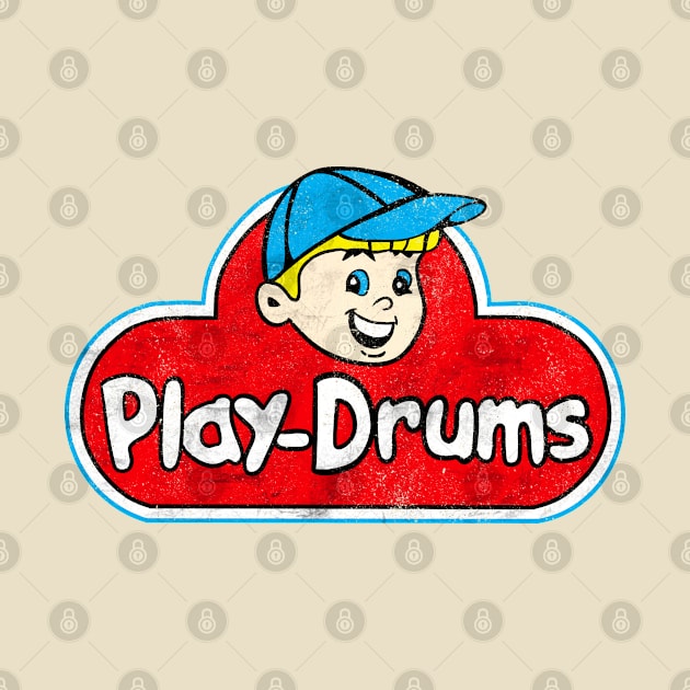 Vintage play drums play doh by Utopia Art &amp; Illustration