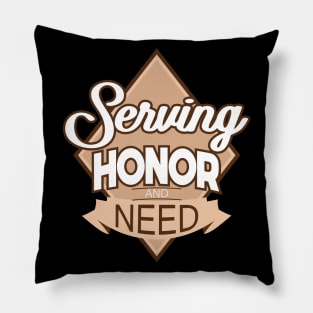 'Serving Honor and Need' Military Public Service Shirt Pillow