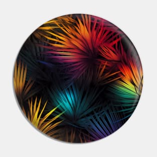 Rainbow Palm Leaves Pin