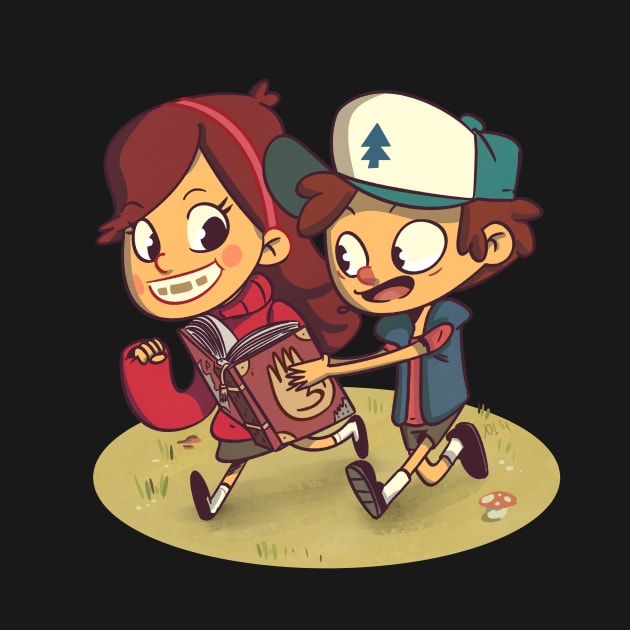 Dipper and Mabel by exeivier