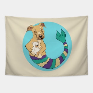 Pookie the Pit Bull Mermutt Tapestry