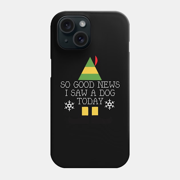 Good News Elf Quote Christmas Knit Phone Case by Angel arts