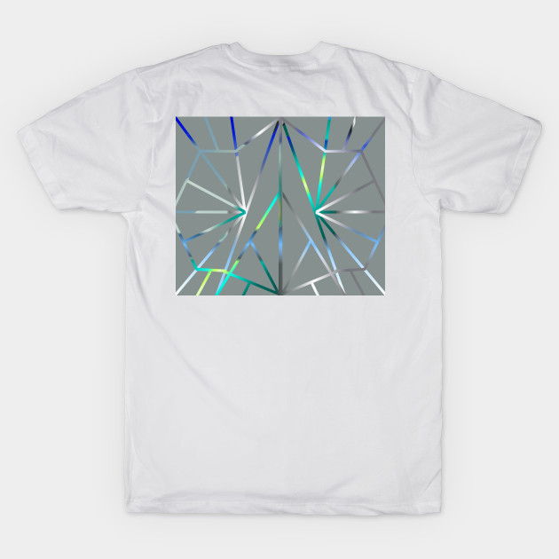 Disover Blue Hologram - Geometric Patterns - T-Shirt