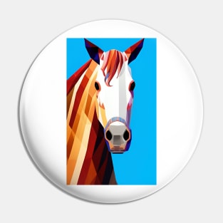 Painted Horse Digital Artwork Pin