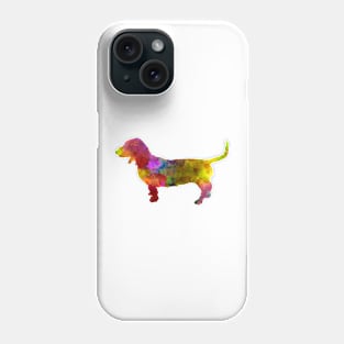 Artesian Norman Basset in watercolor Phone Case