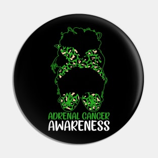 Adrenal Cancer Awareness Messy Bun Adrenal Cancer Awareness Pin