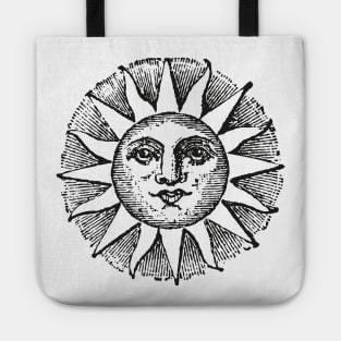 Sun Face | Sun with Face | Vintage Style Sun Illustration | Tote