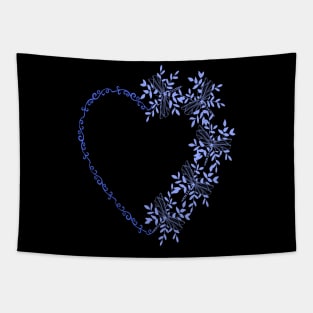 Cute colorful heart with dragonflies Tapestry