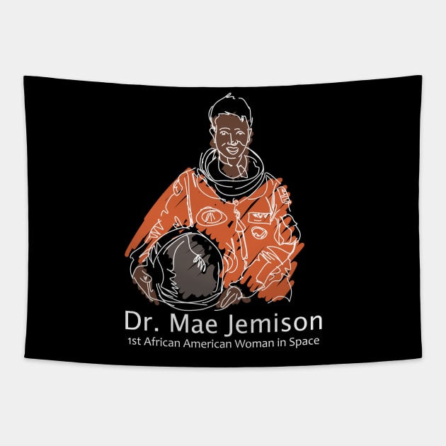 Historical Women in STEM! Dr Mae Jemison Tapestry by CatsandBats