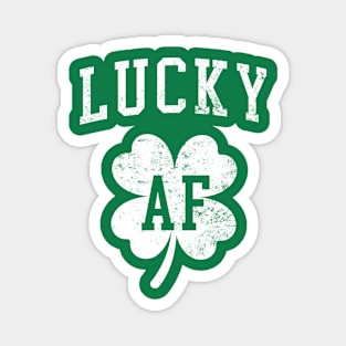 Lucky AF - St. Patrick's Day Shamrock Magnet