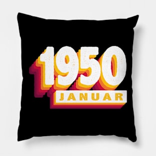 Januar 1950 0 74 Jahren Mann Frau Geburtstag Pillow