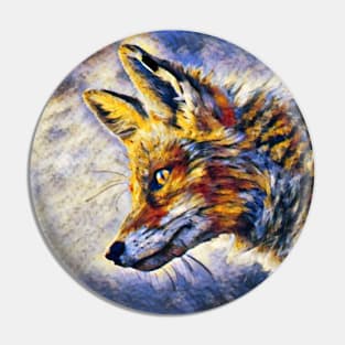 Fox Painting Pin