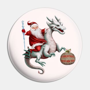 Santa Claus and The Dragon Pin