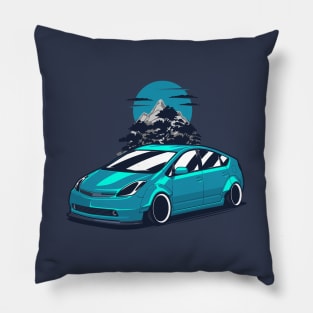 Blue Prius Widebody JDM Mountains Pillow