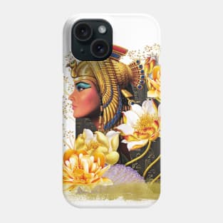 Cleopatra With Golden Lotus Phone Case