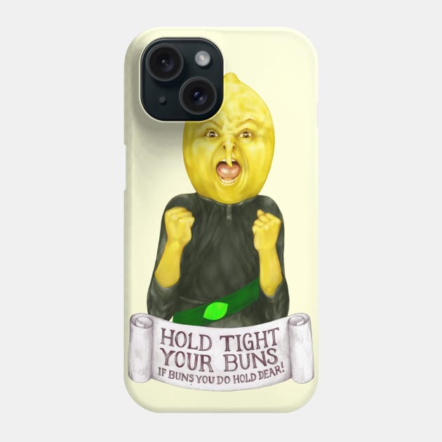 Lemon grab quote "hold tight your bunns ..." (Adventure Time fan art) Phone Case by art official sweetener