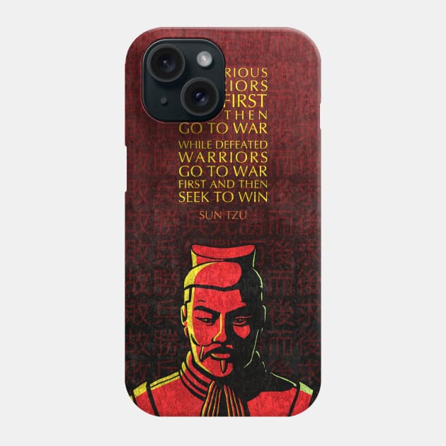 Sun Tzu Inspirational Quote: Victorious and Defeated Warriors Phone Case by Elvdant