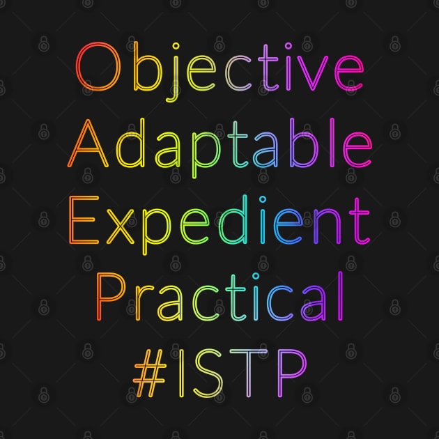 ISTP Objective Adaptable Expedient Practical by coloringiship