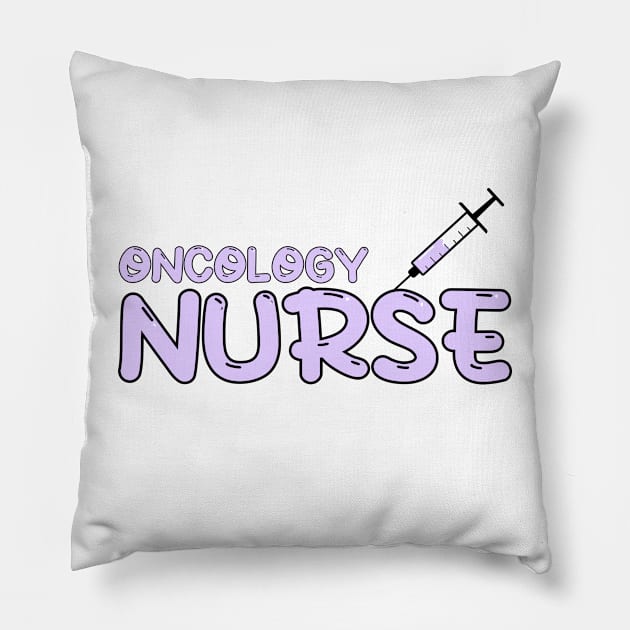 Oncology Nurse Purple Pillow by MedicineIsHard