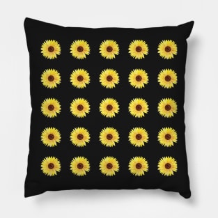 Bright Sunflower Pattern in Watercolor Pillow